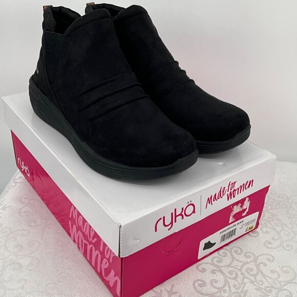 Ryka Ankle Booties Niah Women's Size 8M Black Water Repellent - Picture 1 of 8
